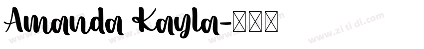 Amanda Kayla字体转换